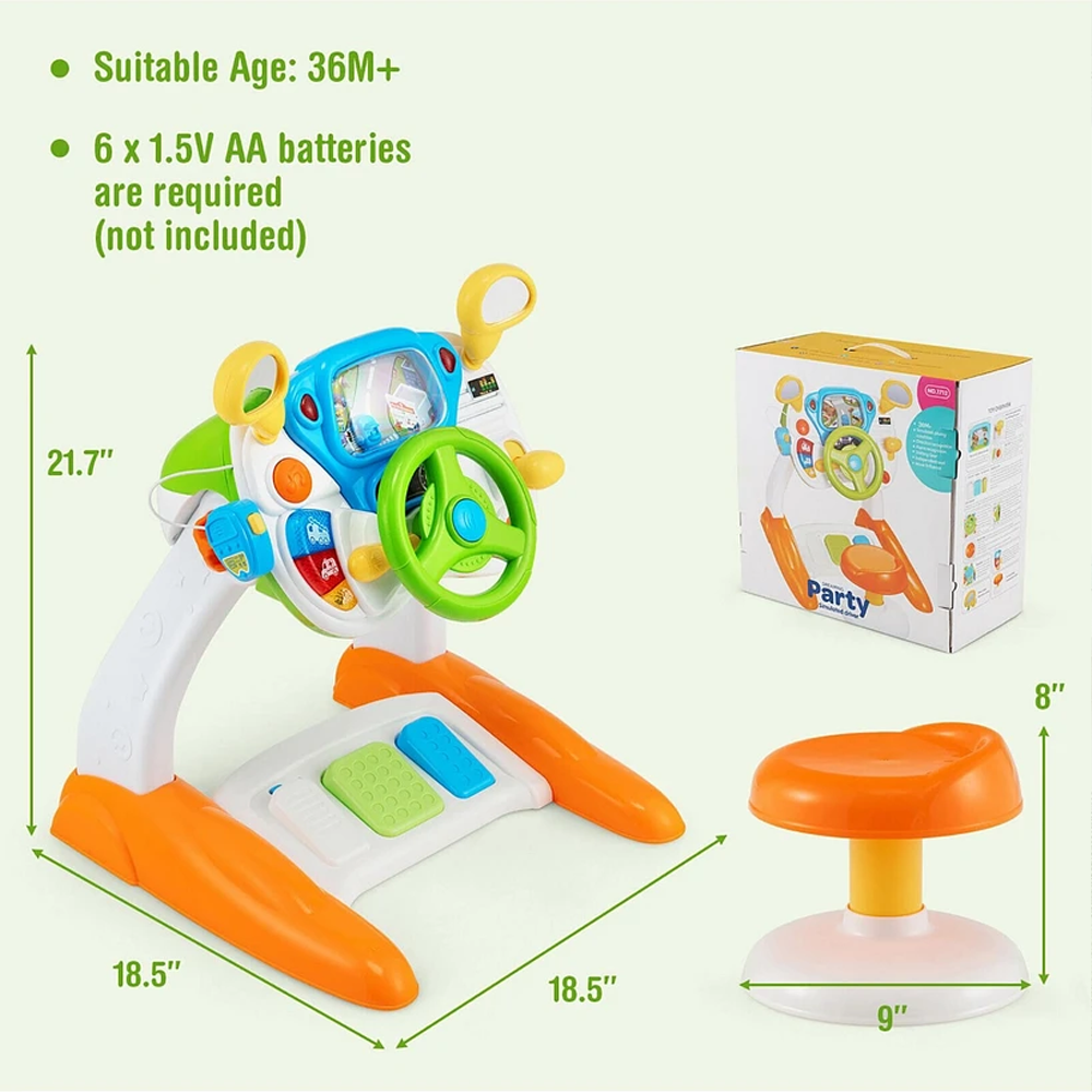 Kids Ride-On Driver Toy Car Simulation with Lights & Sounds 3 Years +