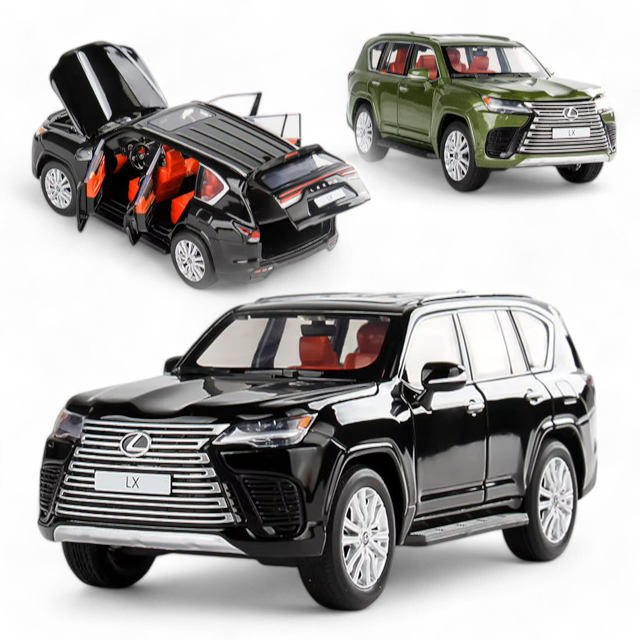 لكزس LX600 سيارات الدفع الرباعي الرياضية الحديد سيارات سيارة طراز إضاءة هدية عجلات مجانية للأطفال سنتين أكبر