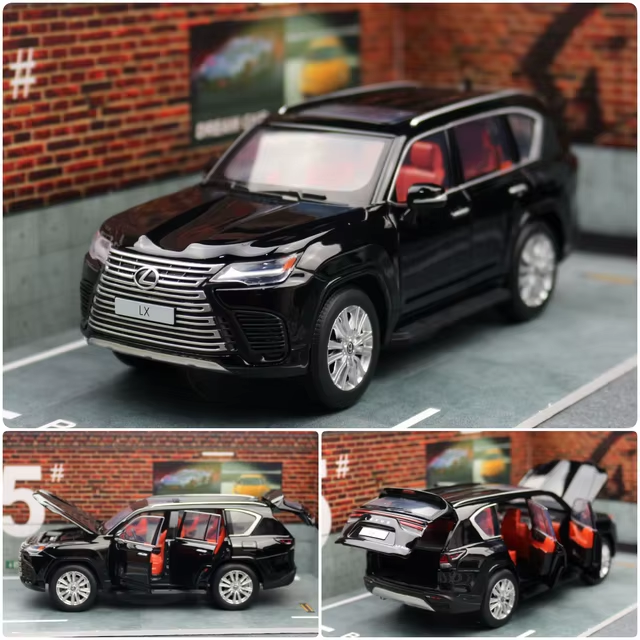 Lexus LX600 SUV Sports Iron Car Toy  Light-Up Model Free Wheel Gift for Kids 2 Years older