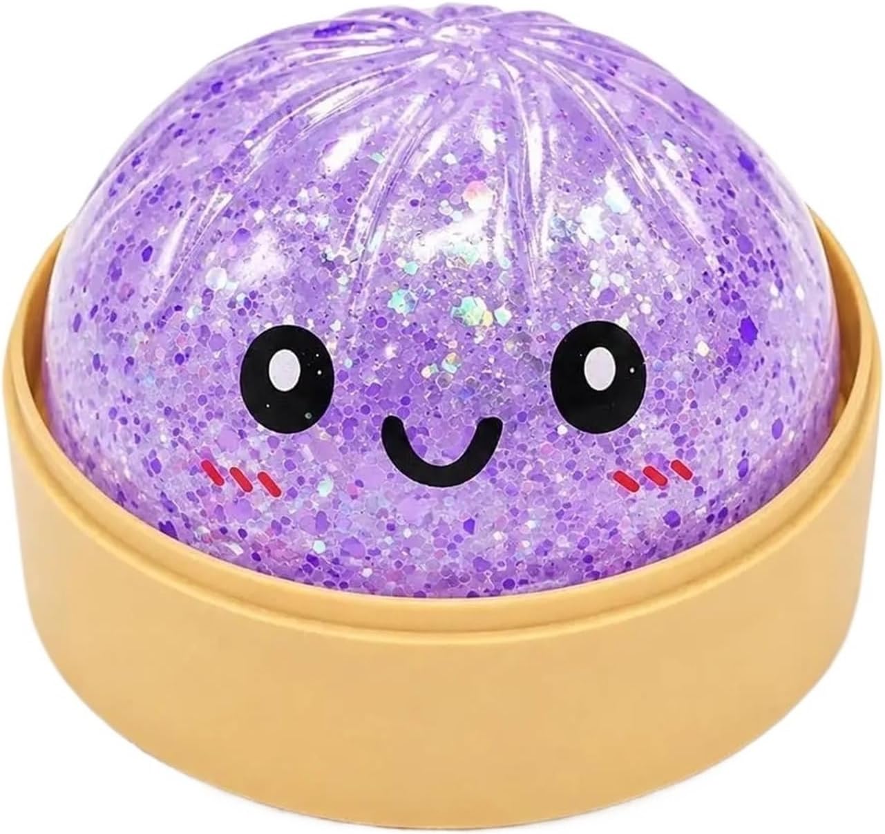 1 Pc of Light Up Dumpling Squishy Toy, Glow in the Dark Slow Rising Stress Ball, Soft Squeeze Fidget Toy for Adults, Sensory Desk Toy for Office, Anxiety & Stress Relief Gift