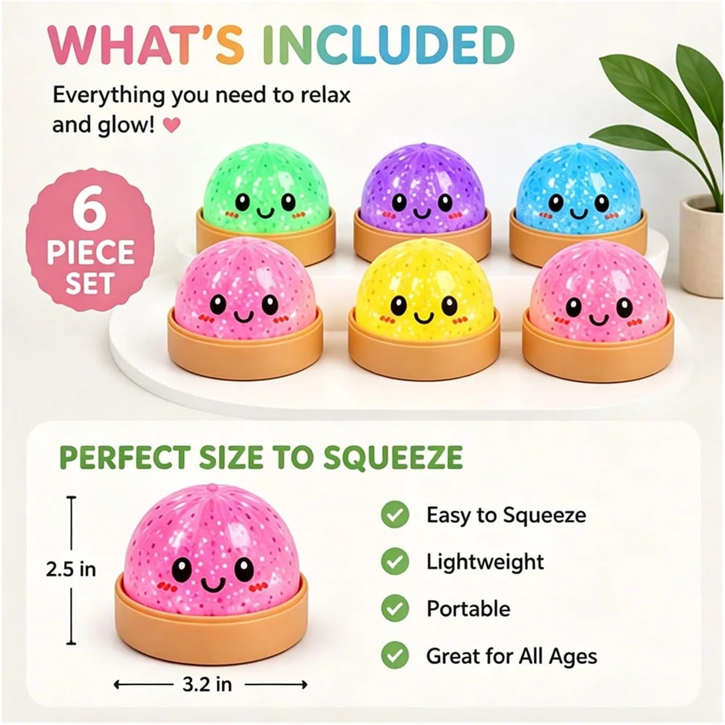1 Pc of Light Up Dumpling Squishy Toy, Glow in the Dark Slow Rising Stress Ball, Soft Squeeze Fidget Toy for Adults, Sensory Desk Toy for Office, Anxiety & Stress Relief Gift