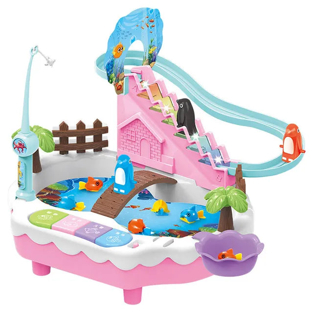Little Angel Penguin Slide & Fishing Game
