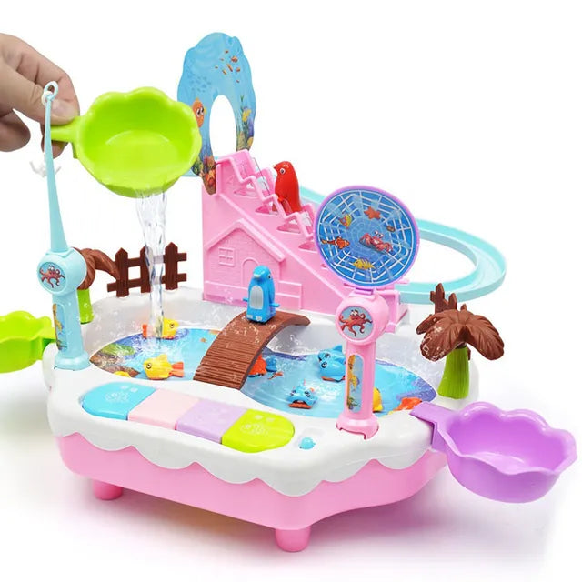 Little Angel Penguin Slide & Fishing Game