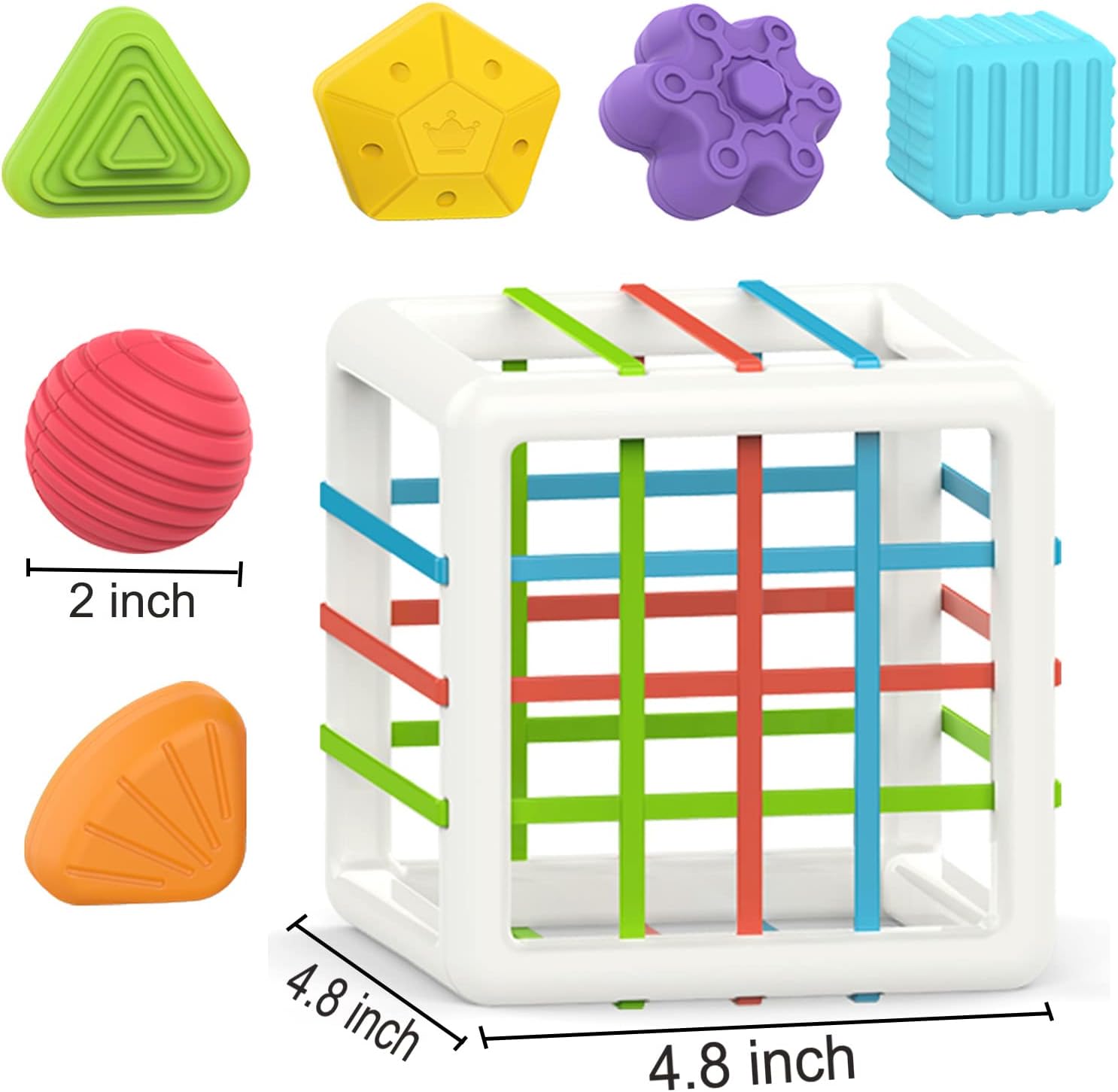 Montessori Colorful Shape Sorter Developmental Toy for Babies 6-18 Months
