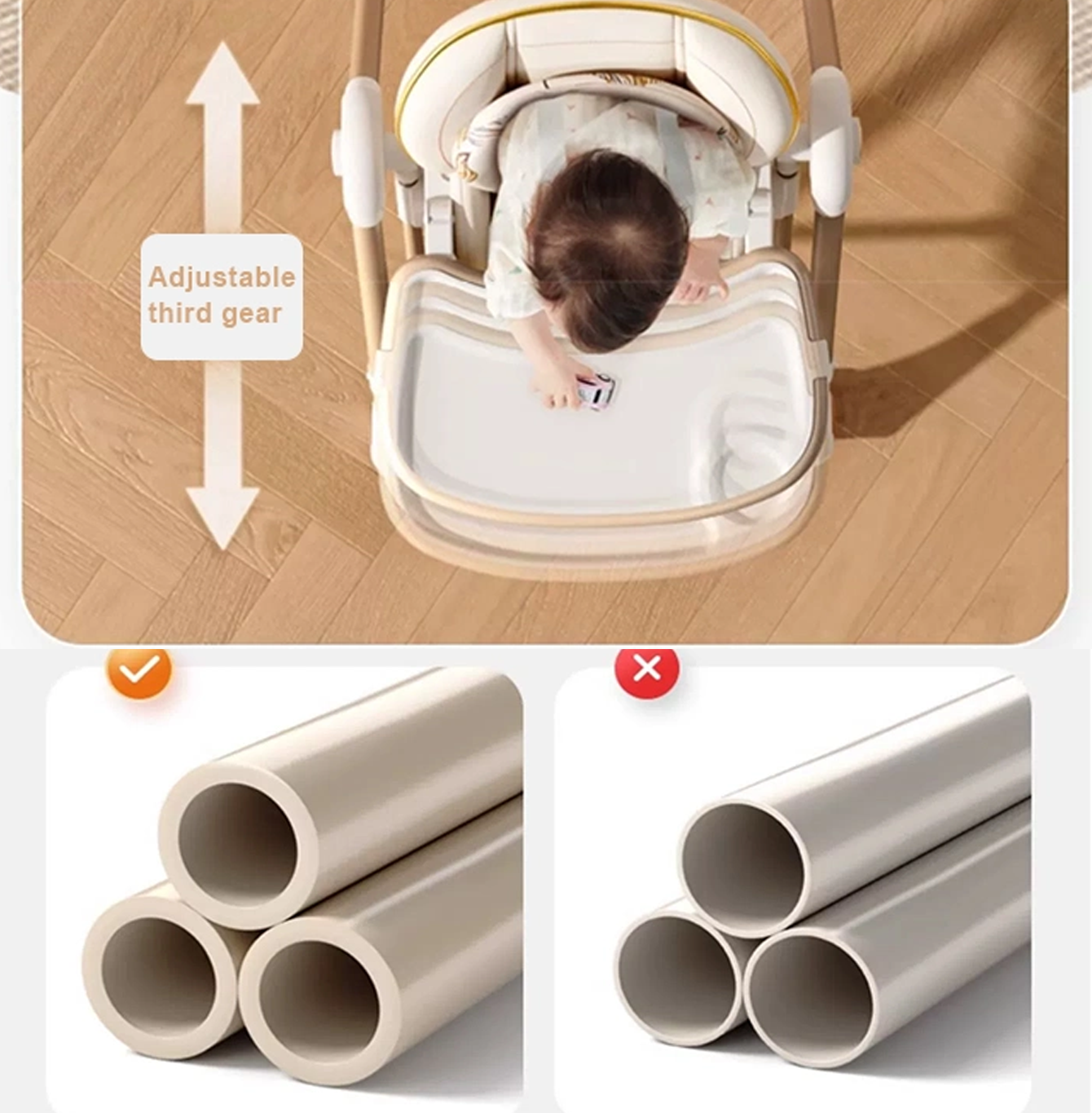 Multifunction 3-in-1 Foldable Baby High Chair