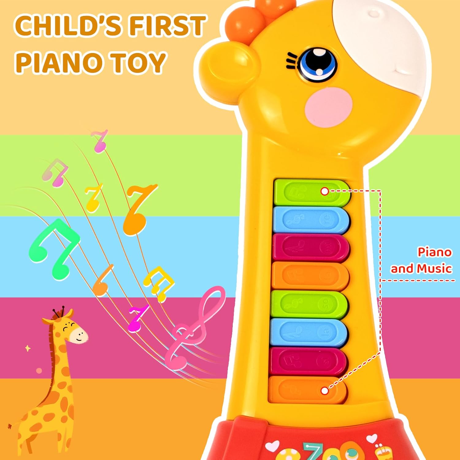 Musical Giraffe Piano Toy