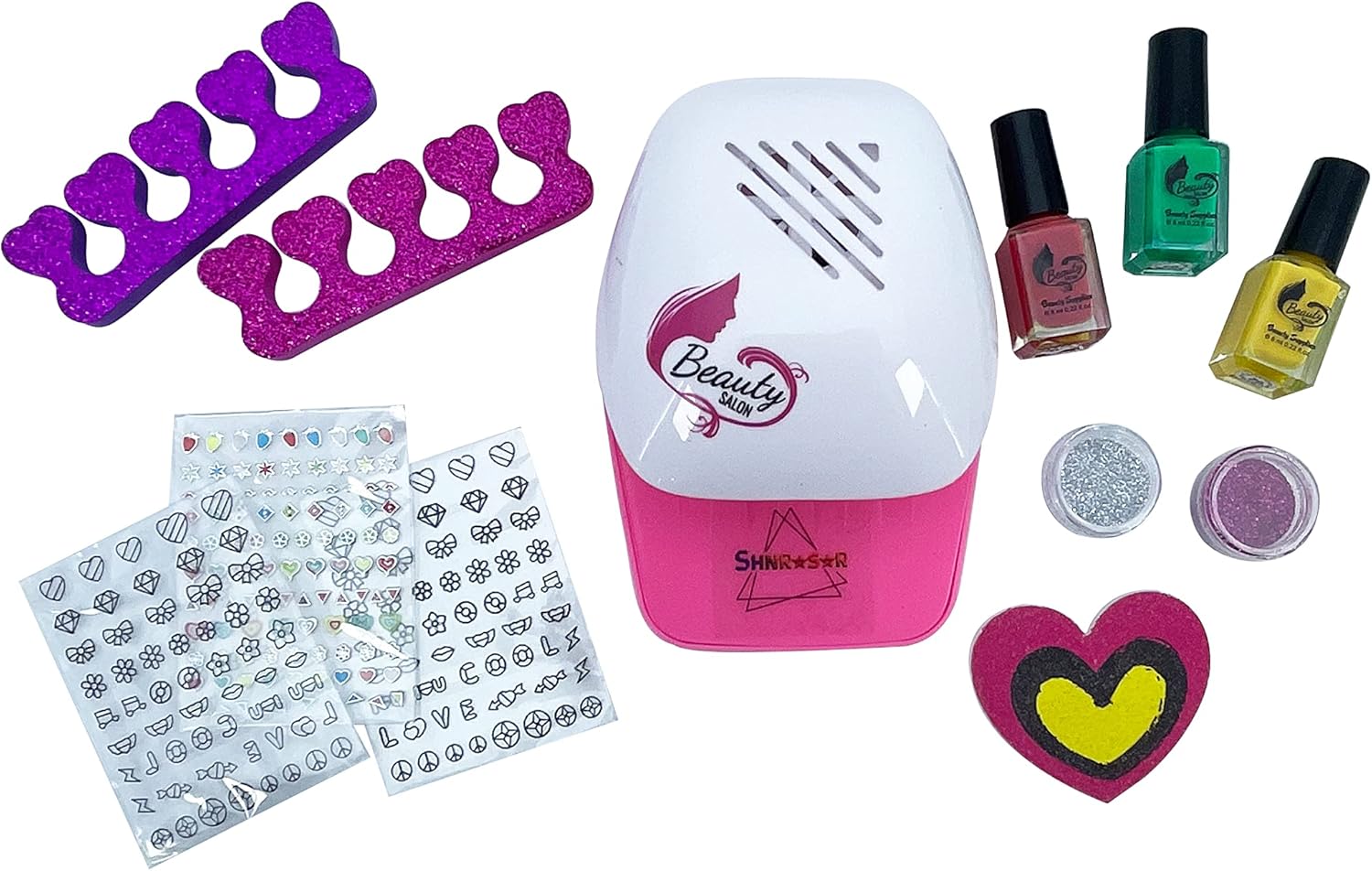 Nail GLAN Salon for Girls Creative Emoji Nail Art Kit for Ages 5-10