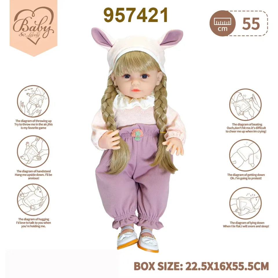 Newborn Baby Doll Girl 55cm Soft & Cuddly Baby Doll