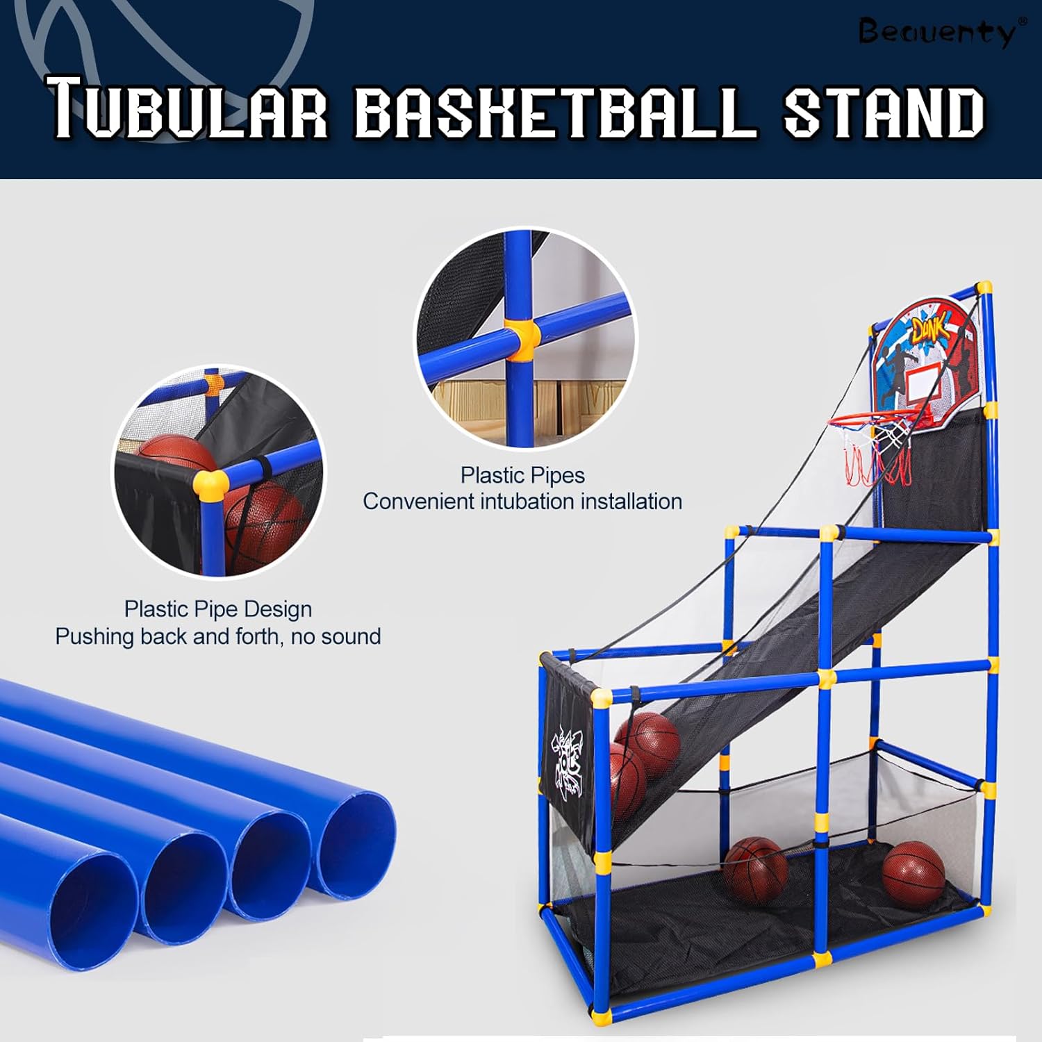 Portable Mini Indoor Basketball Hoop Stand Kids Training & Practice Game Toy