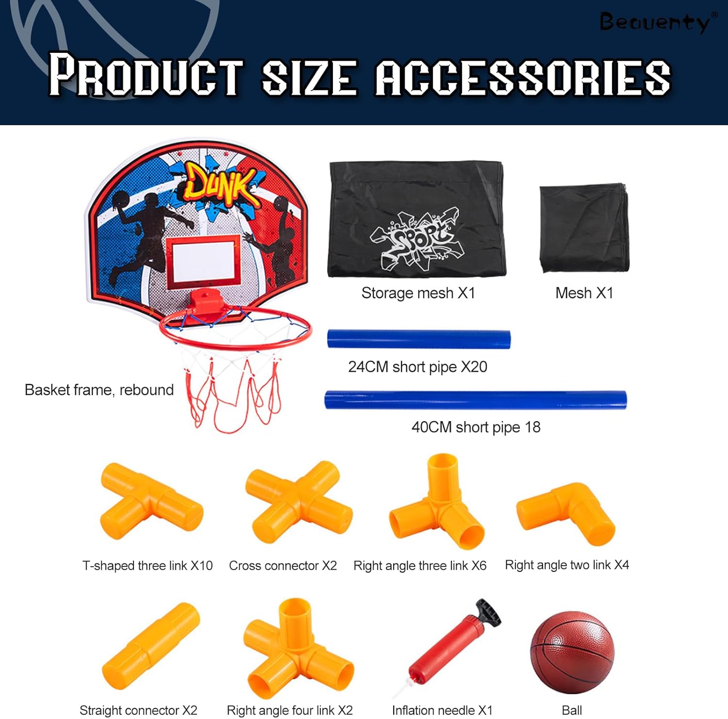 Portable Mini Indoor Basketball Hoop Stand Kids Training & Practice Game Toy