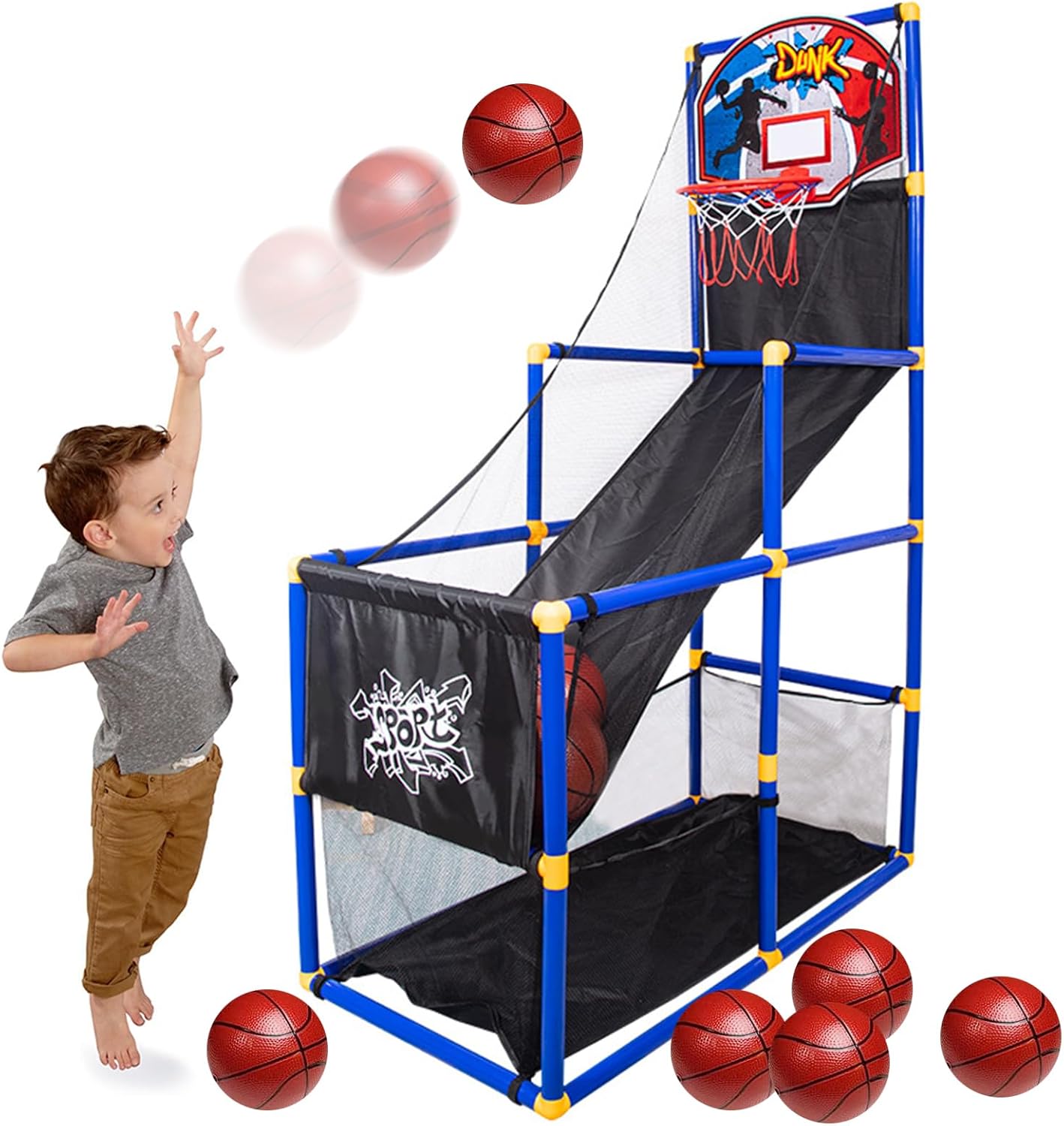 Portable Mini Indoor Basketball Hoop Stand Kids Training & Practice Game Toy