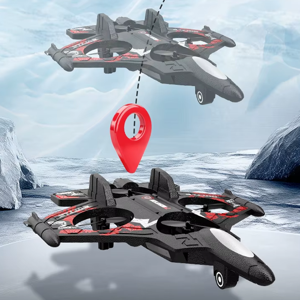 RC Jet Plane for Kids-Gyro 6 محاور ، تحوم تلقائية ، الأعمال المثيرة ثلاثية الأبعاد لمدة 5 سنوات + أزرق