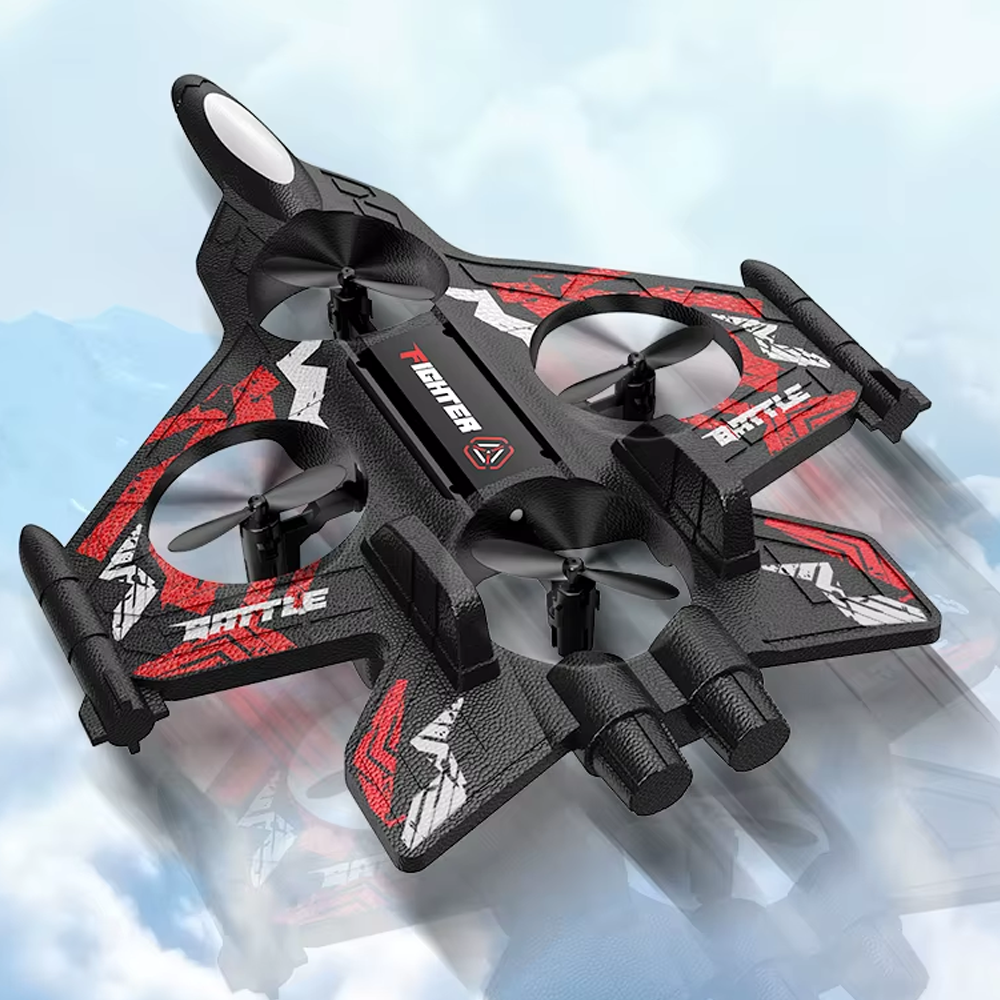 RC Jet Plane for Kids-Gyro 6 محاور ، تحوم تلقائية ، الأعمال المثيرة ثلاثية الأبعاد لمدة 5 سنوات + أزرق