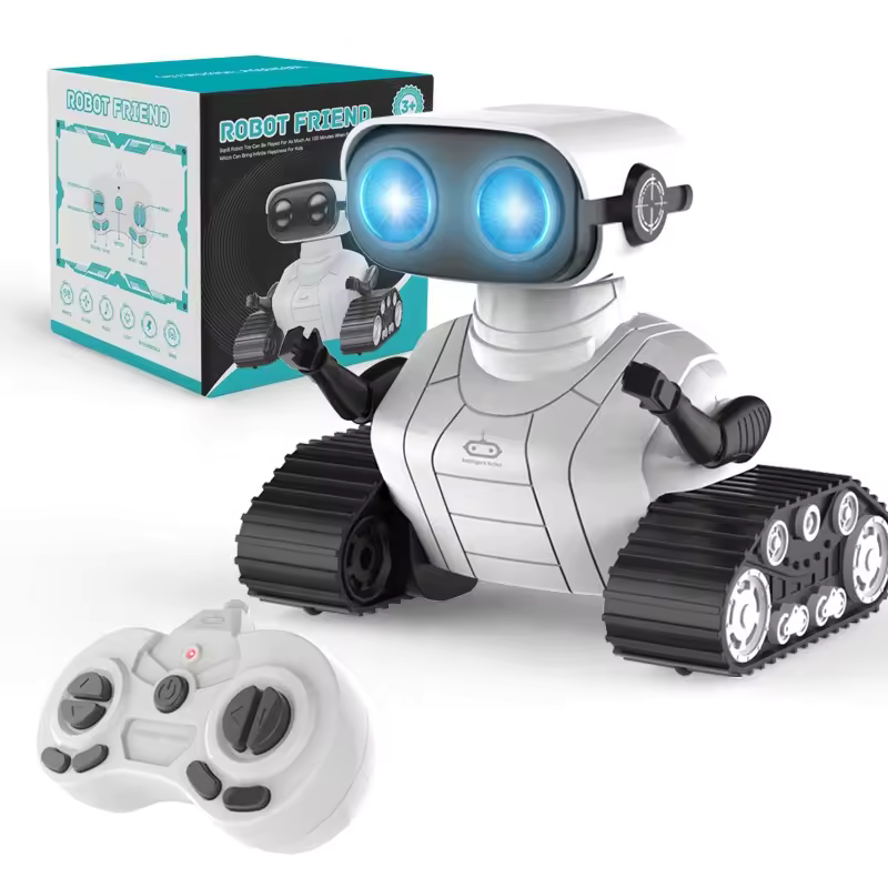 Remote Control Educational Humanoid Robotics with LED Eyes, Sound & Light, and Dancing Feature for Kids