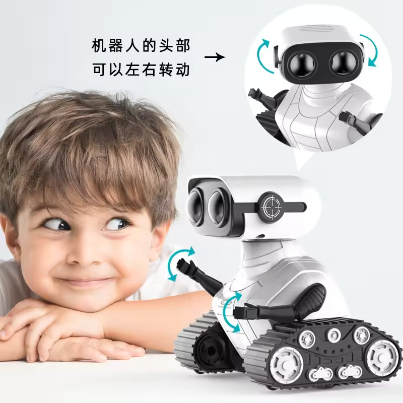 Remote Control Educational Humanoid Robotics with LED Eyes, Sound & Light, and Dancing Feature for Kids