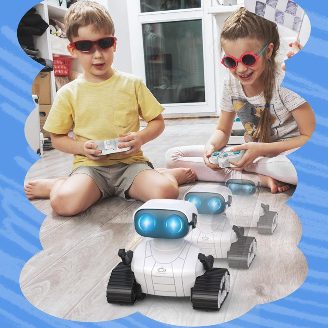 Remote Control Educational Humanoid Robotics with LED Eyes, Sound & Light, and Dancing Feature for Kids