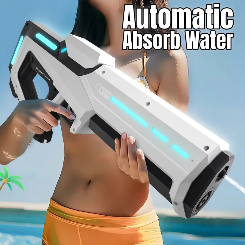 42cm High-Pressure Electric Water Gun for Adults & Kids – Automatic Water Absorption