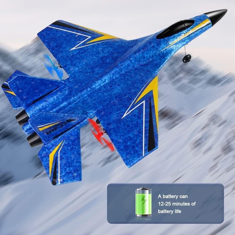 SUPER TOY 2.4GHz RC Glider Airplane Rechargeable Remote Control Flying Toy for Kids & Adults