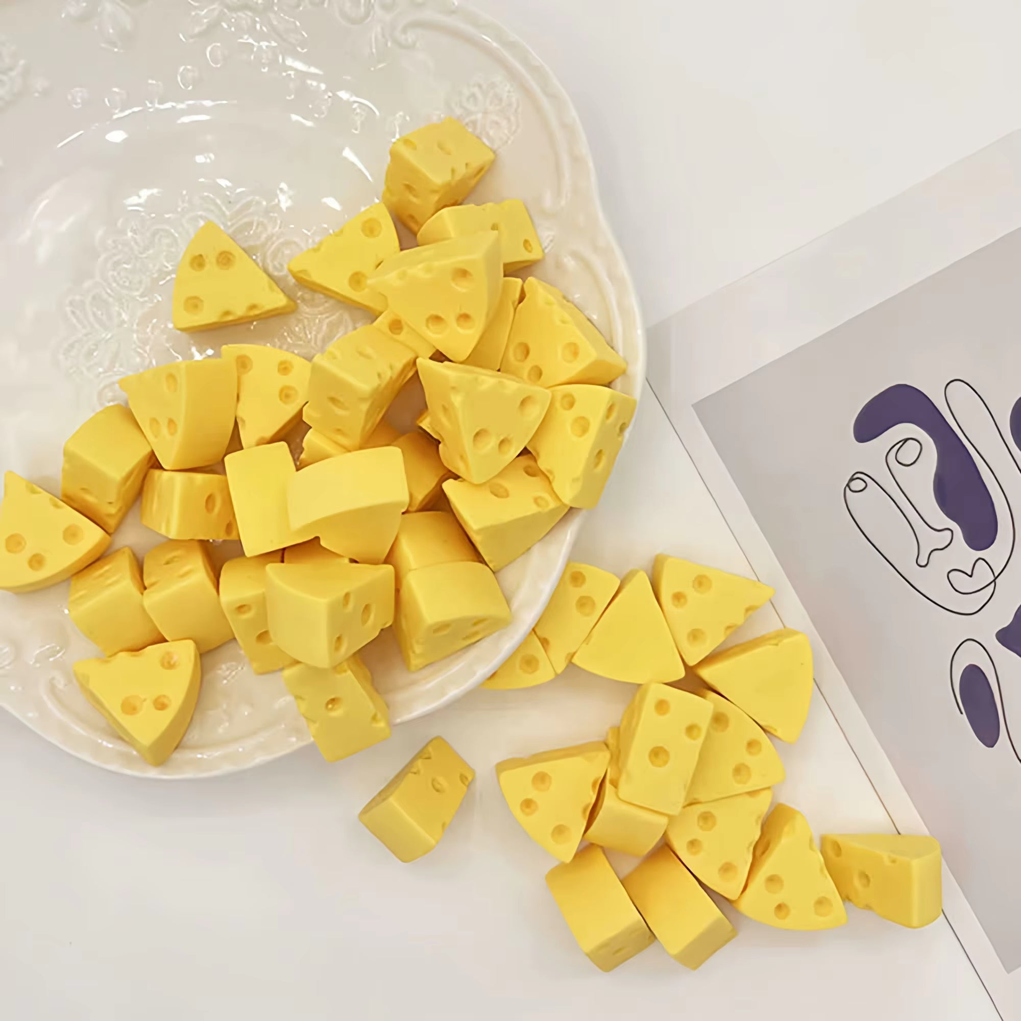 1 Pc Cheese Squishy Stress Relief Toy, Triangle Cheese Squeeze Toy with Real Cheese Scent, Soft Slow Rising Sensory Fidget Toy for Adults & Teens, Novelty Desk Toy & Gift