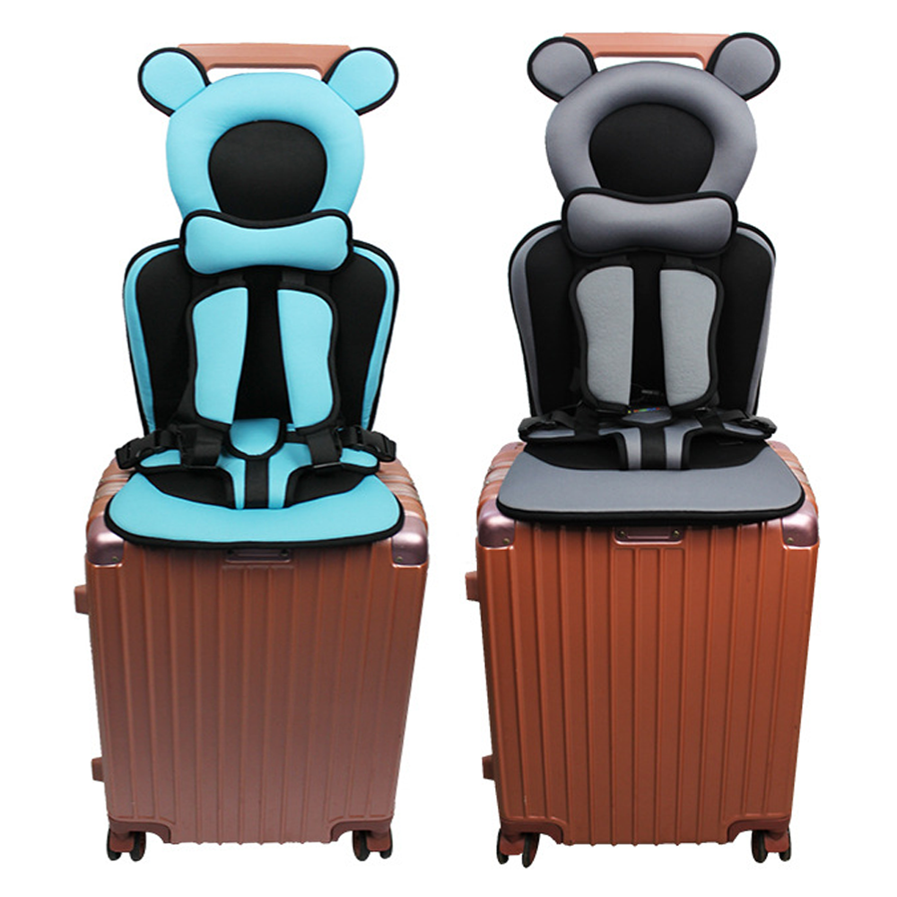 Saicheek Toddler Ride-On Travel Suitcase Baby Car Seat with Safety Rope & Travel Vest Blue
