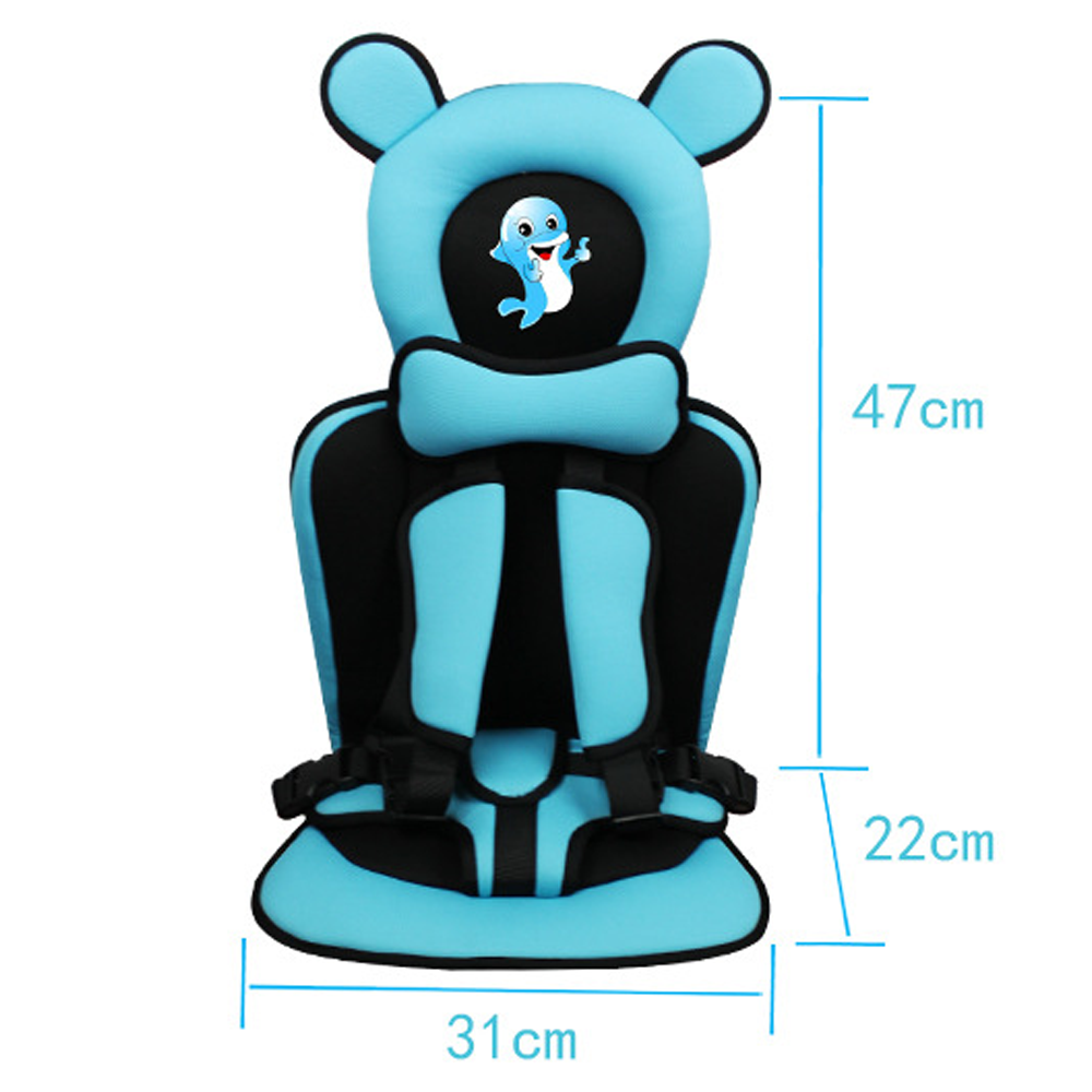 Saicheek Toddler Ride-On Travel Suitcase Baby Car Seat with Safety Rope & Travel Vest Blue