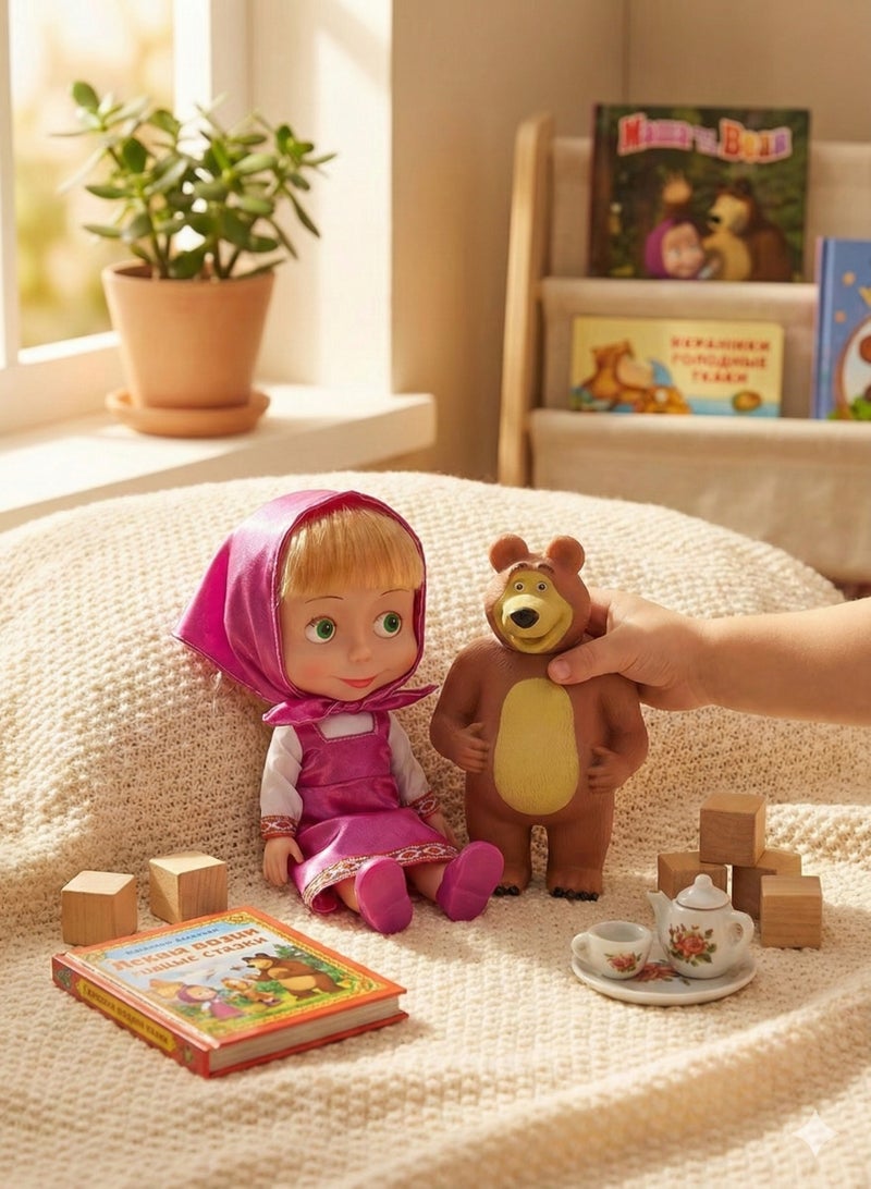 Sasa & Bear Musical Doll Set for Girls Sasha