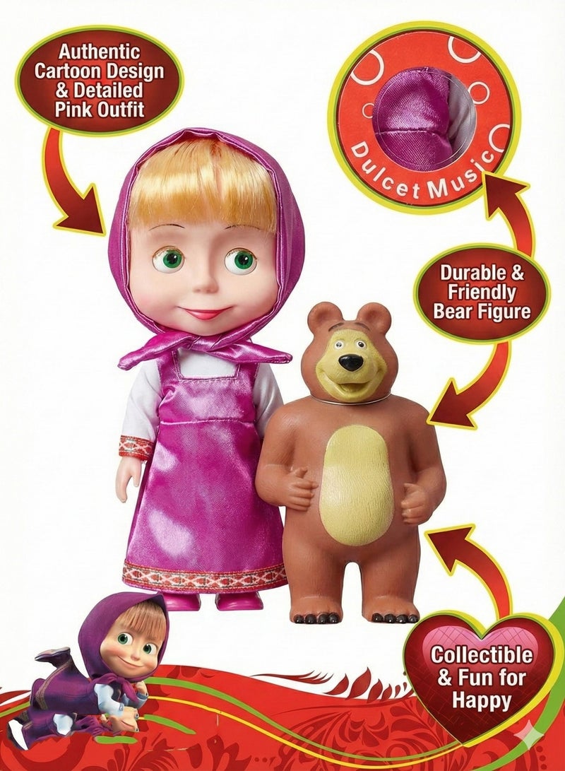 Sasa & Bear Musical Doll Set for Girls Sasha
