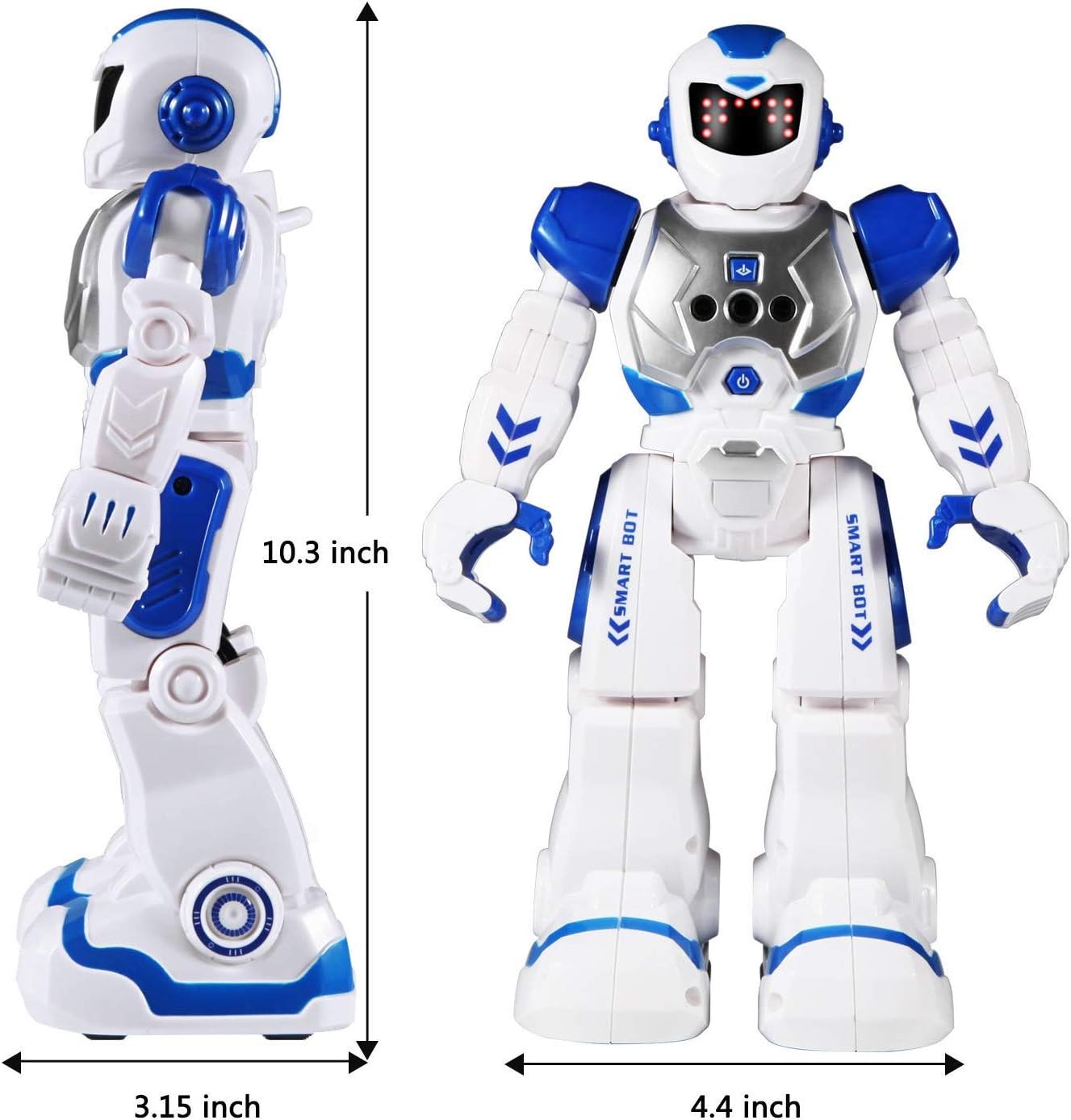 Smart Remote Control Robot for Kids Programmable Educational Toy with LED Light