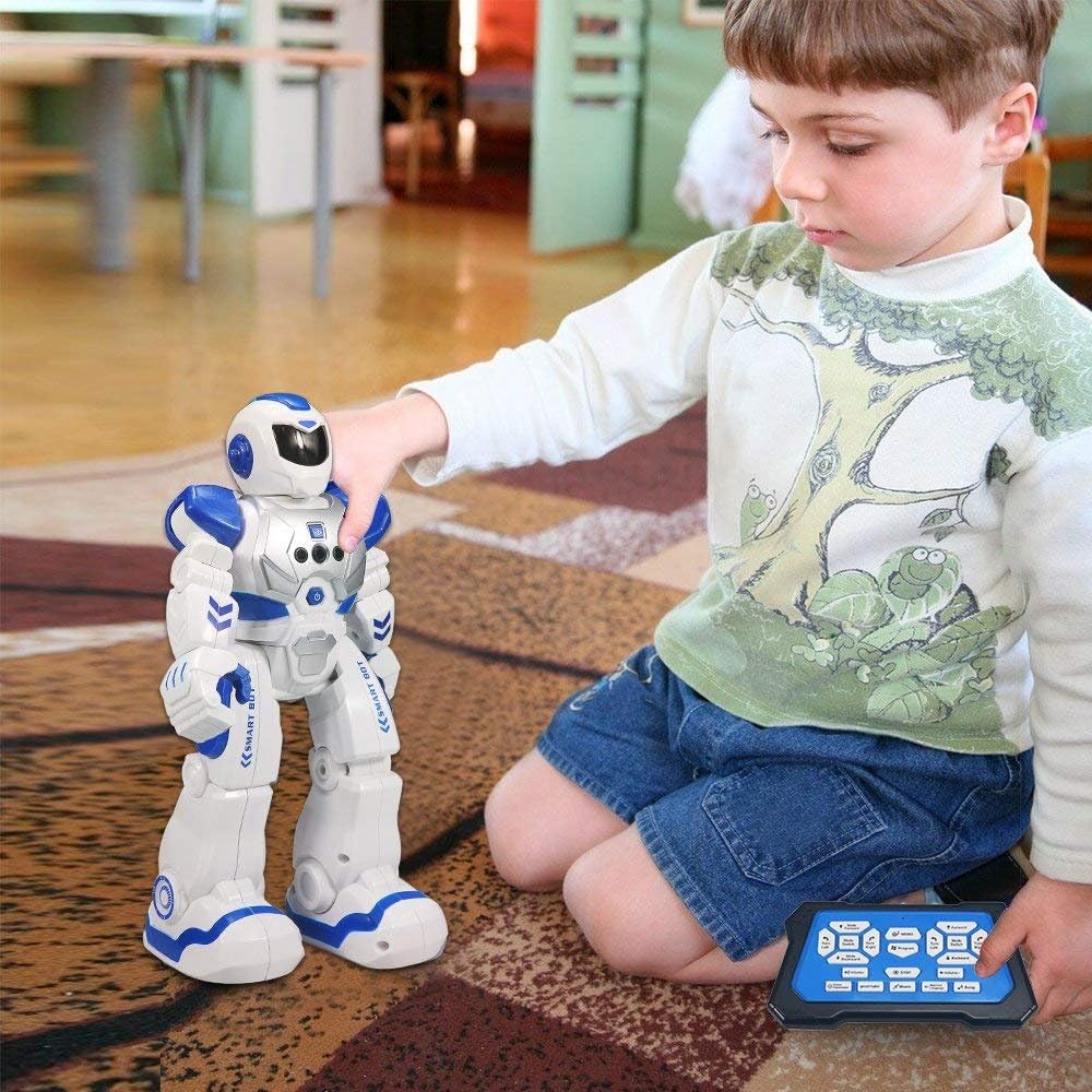 Smart Remote Control Robot for Kids Programmable Educational Toy with LED Light