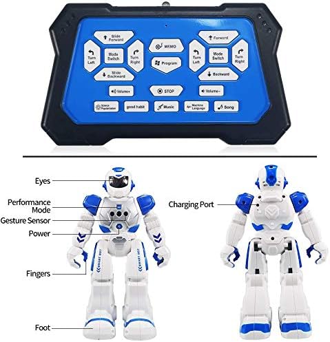 Smart Remote Control Robot for Kids Programmable Educational Toy with LED Light