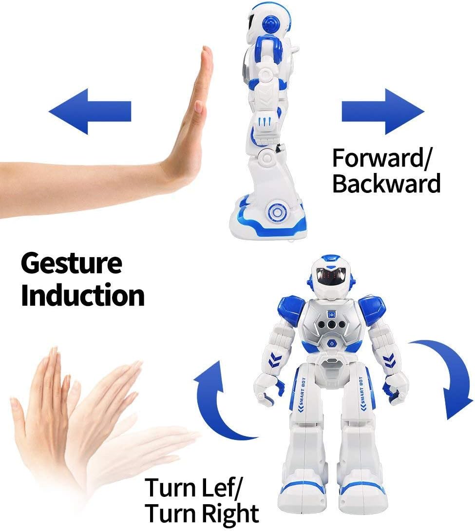 Smart Remote Control Robot for Kids Programmable Educational Toy with LED Light