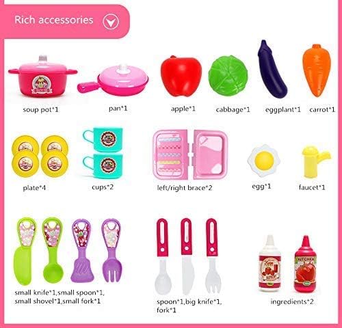 Smartcraft Little Chef Pretend Play Kitchen Set Pink Cooking Toy for Girls