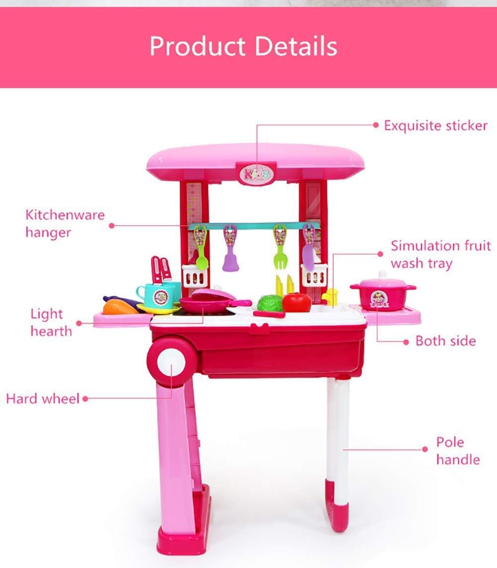 Smartcraft Little Chef Pretend Play Kitchen Set Pink Cooking Toy for Girls