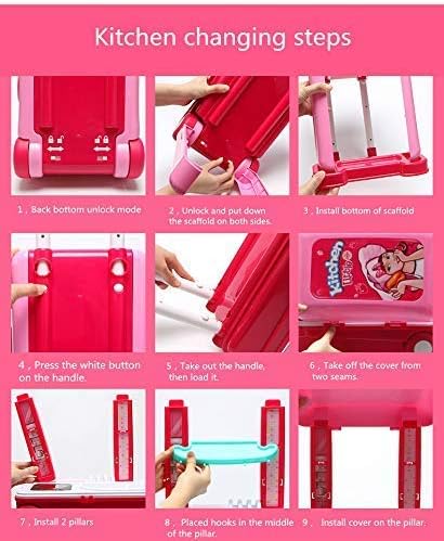 Smartcraft Little Chef Pretend Play Kitchen Set Pink Cooking Toy for Girls