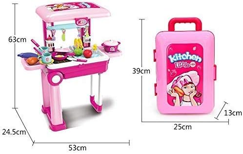 Smartcraft Little Chef Pretend Play Kitchen Set Pink Cooking Toy for Girls