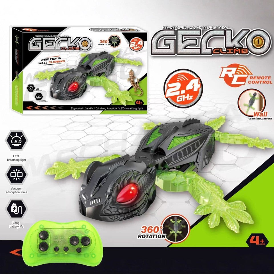 Wall Climbing Gecko RC Robot Rechargeable Wall & Ceiling Climbing Toy for Kids
