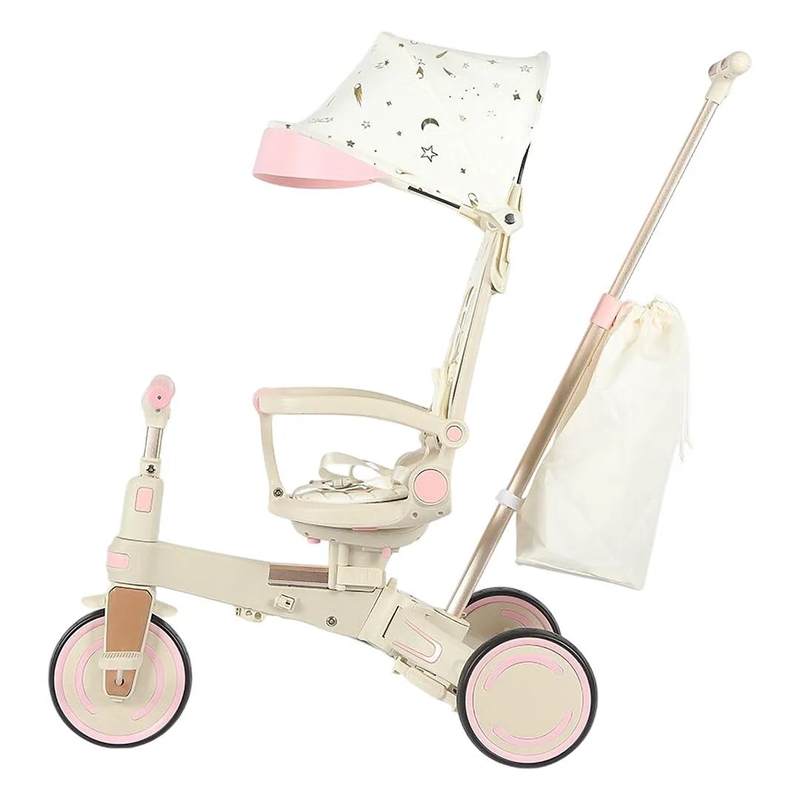 Winhope 9-in-1 Baby Tricycle with Push Handle & Canopy