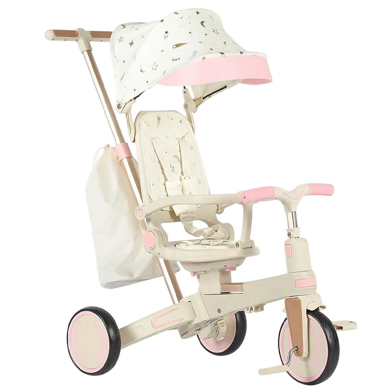 Winhope 9-in-1 Baby Tricycle with Push Handle & Canopy