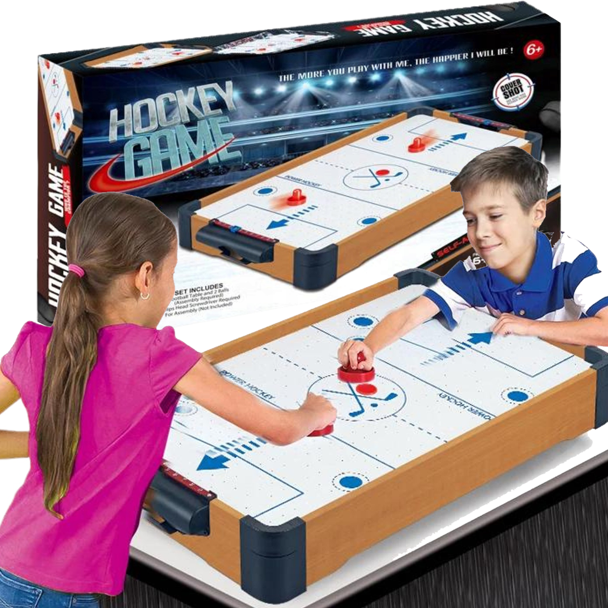 Wooden Air Hockey Table Fun Air Hockey Game for Kids