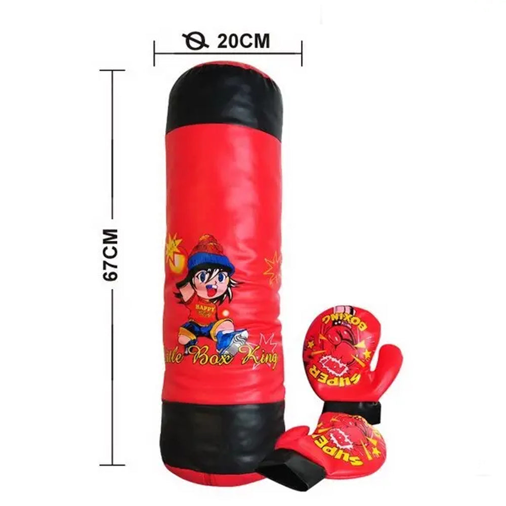 Kids Sports Toys Punching Bag Set – Mini Boxing Bag with Boxing Gloves for Boys, Fun & Active Play