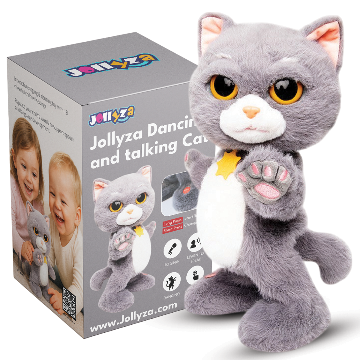 Jollyza® Interactive Singing Dancing Cat Musical  Kids toy