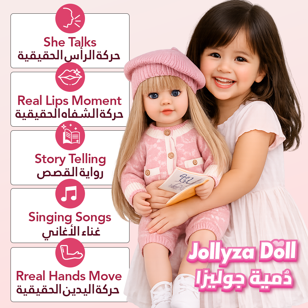 Jollyza® 55cm Interactive Talking Silicon Doll In ARABIC Language