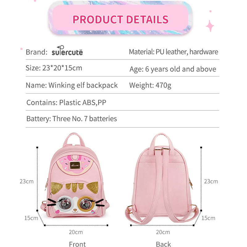 Intereactive Eyes and Musicial talking Baby School 3D Bag for kids from 6 years old