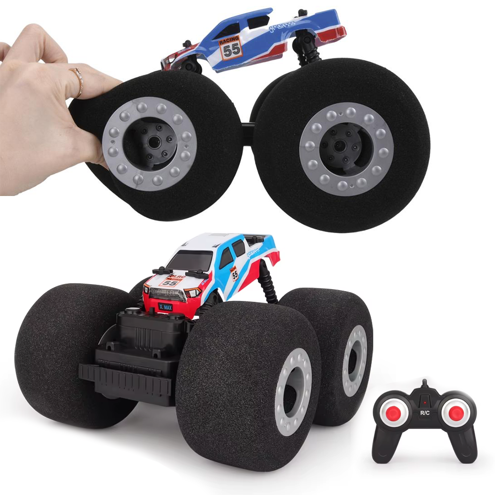 RC Monster Truck Stunt Car مع لعبة تحكم عن بعد عملاقة عجلات ناعمة