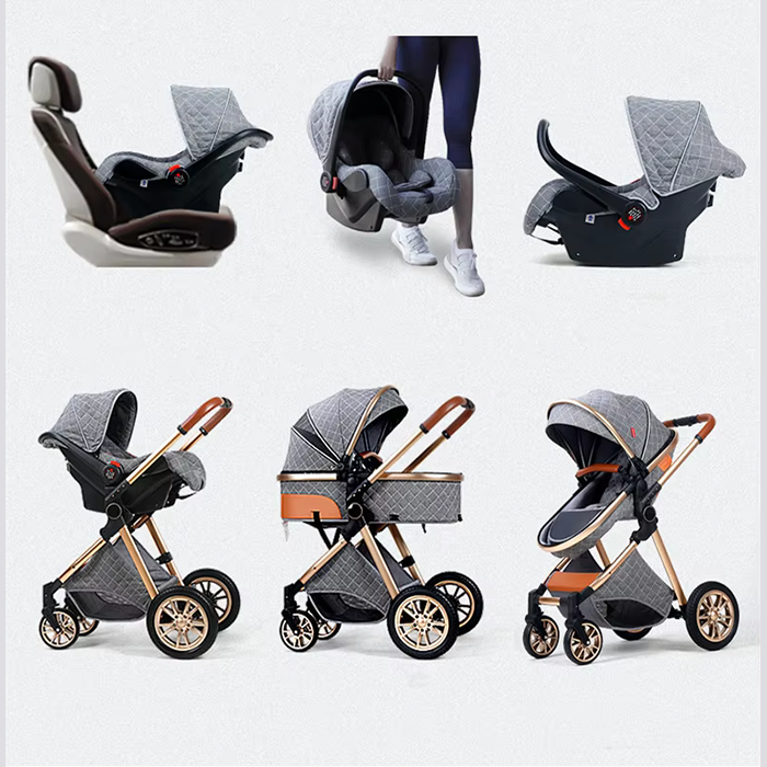 Set of 2 Multi-functional baby stroller 360-degree rotation and baby Car Seater
