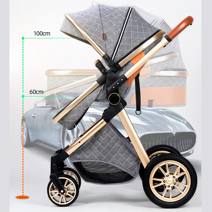 Set of 2 Multi-functional baby stroller 360-degree rotation and baby Car Seater