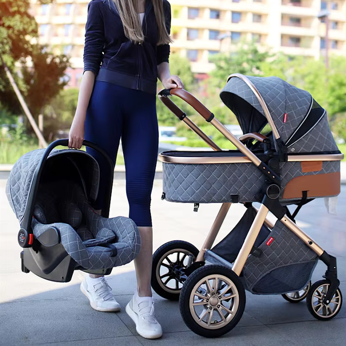 Set of 2 Multi-functional baby stroller 360-degree rotation and baby Car Seater