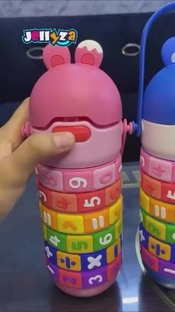 BPA-Free Stainless Steel Kids Water Bottle 430ml Insulated, Leak-Proof Flask for Hot & Cold Drinks