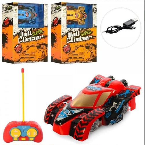 Super Wall متسلق RC Drive على جدران الأرض والتسلق ، والتحكم عن بعد ، USB القابلة لإعادة الشحن ، للأطفال 3+