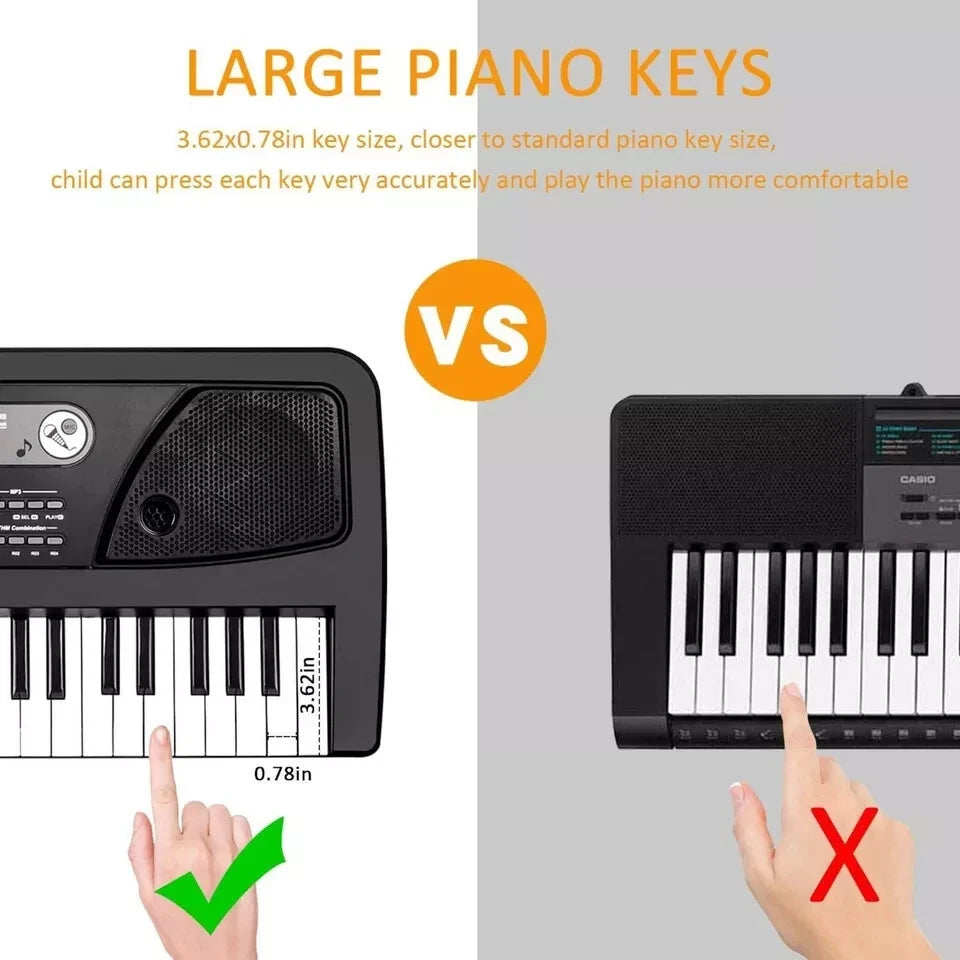 61-Key Electronic Keyboard Piano for Kids & Beginners with Microphone